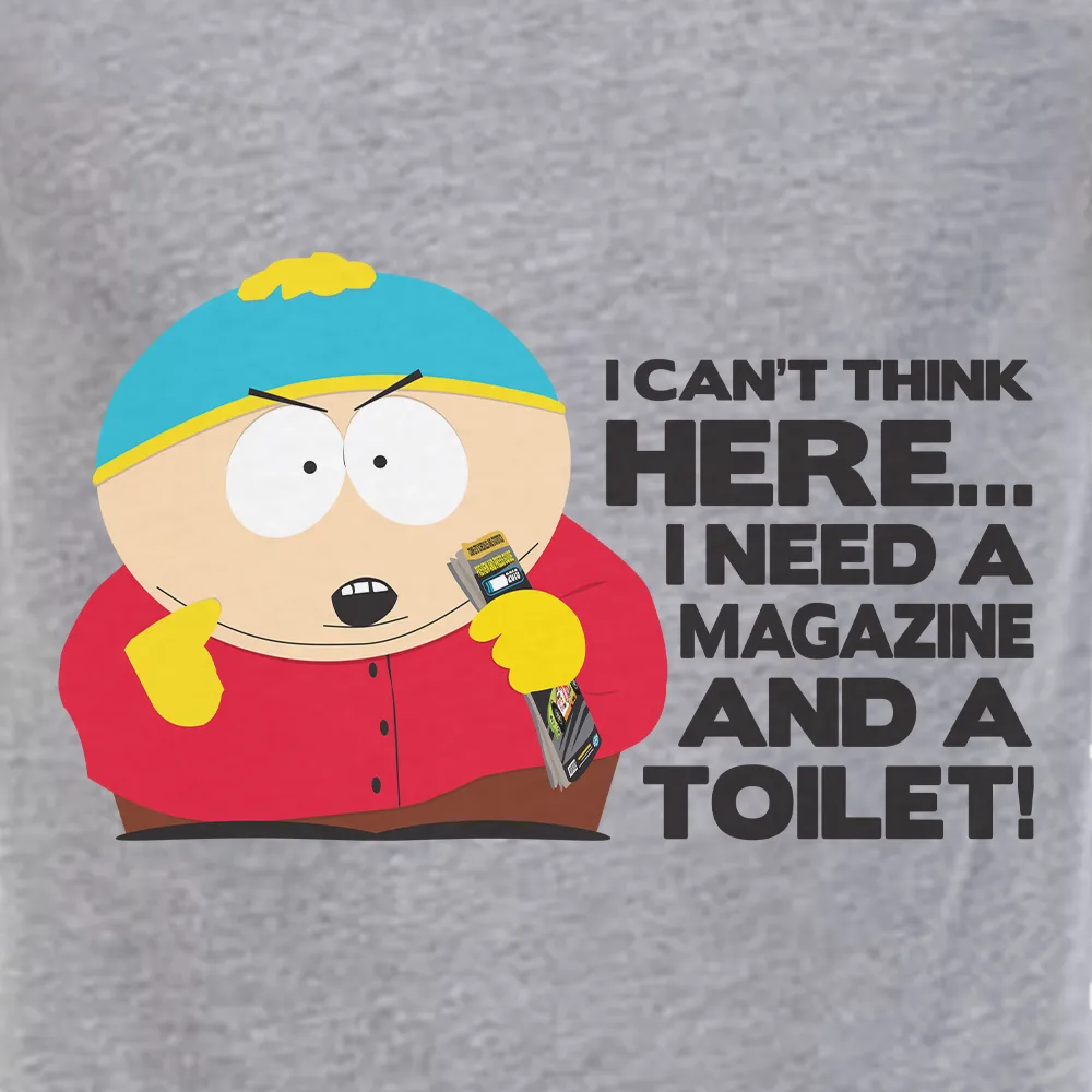 South Park Cartman Magazine and a Toilet Adult Short Sleeve T-Shirt