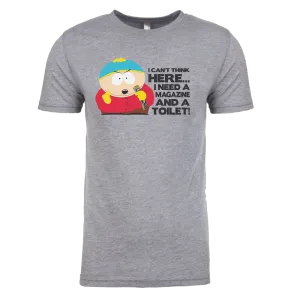 South Park Cartman Magazine and a Toilet Adult Short Sleeve T-Shirt