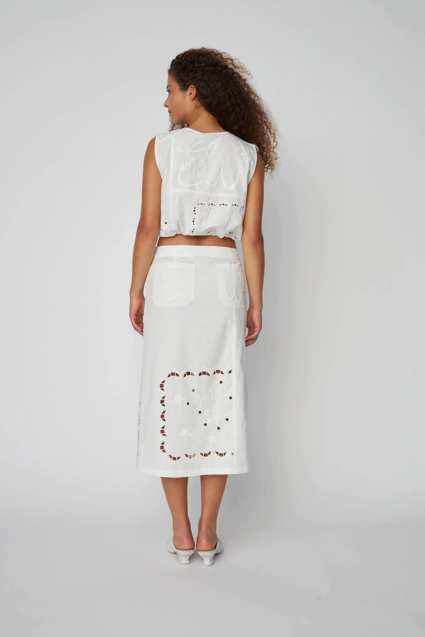 Stella Nova - Elements Embroidered Cotton Skirt