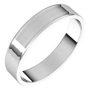 Sterling Silver 4 mm Flat Ultra-Light Band Size 10