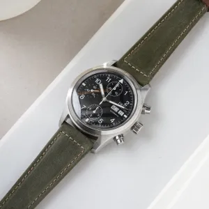 Strap for IWC Flieger Chronograph - Vintage Barbour Fabric - (20mm)