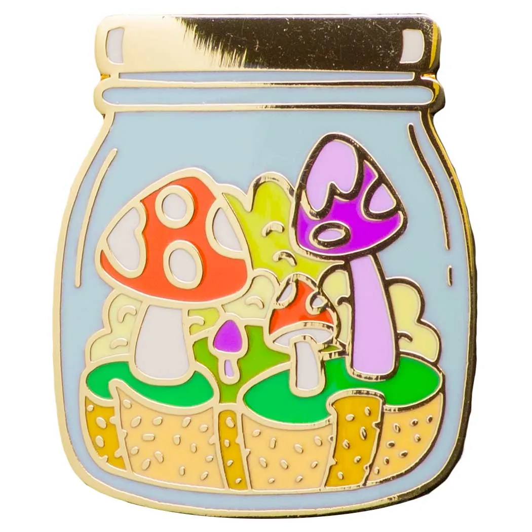 Strike Gently Co Mushroom Jar Pin