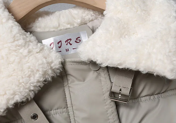 Stylish Quilted Puffer Jacket with Thickened Material for Women