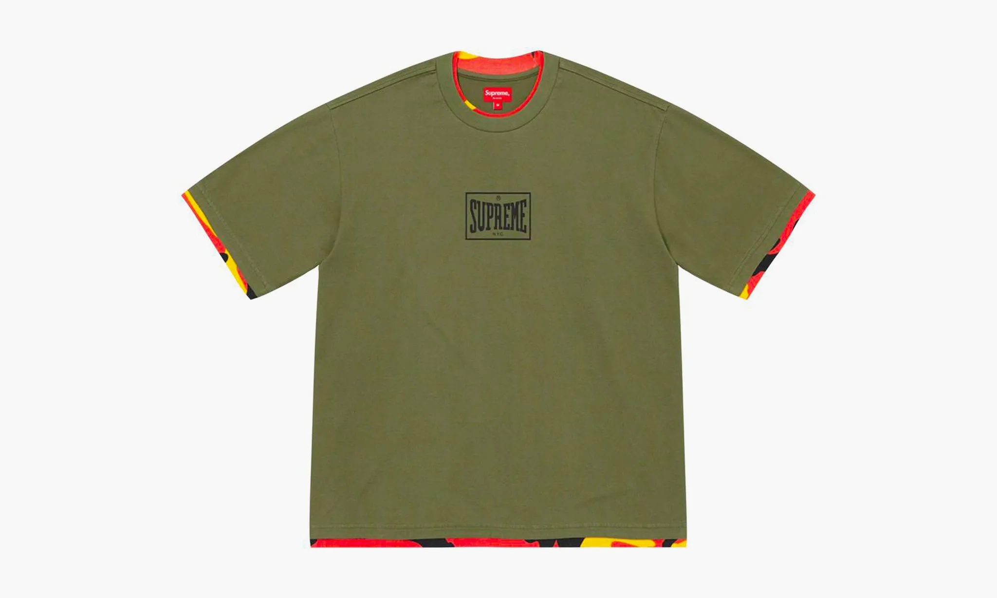 Supreme Layered S/S Top Light Olive