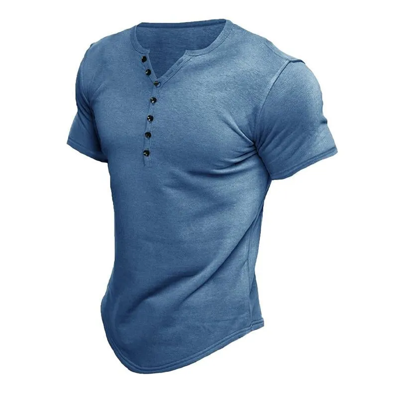 T-shirt boutonné à manches courtes vintage