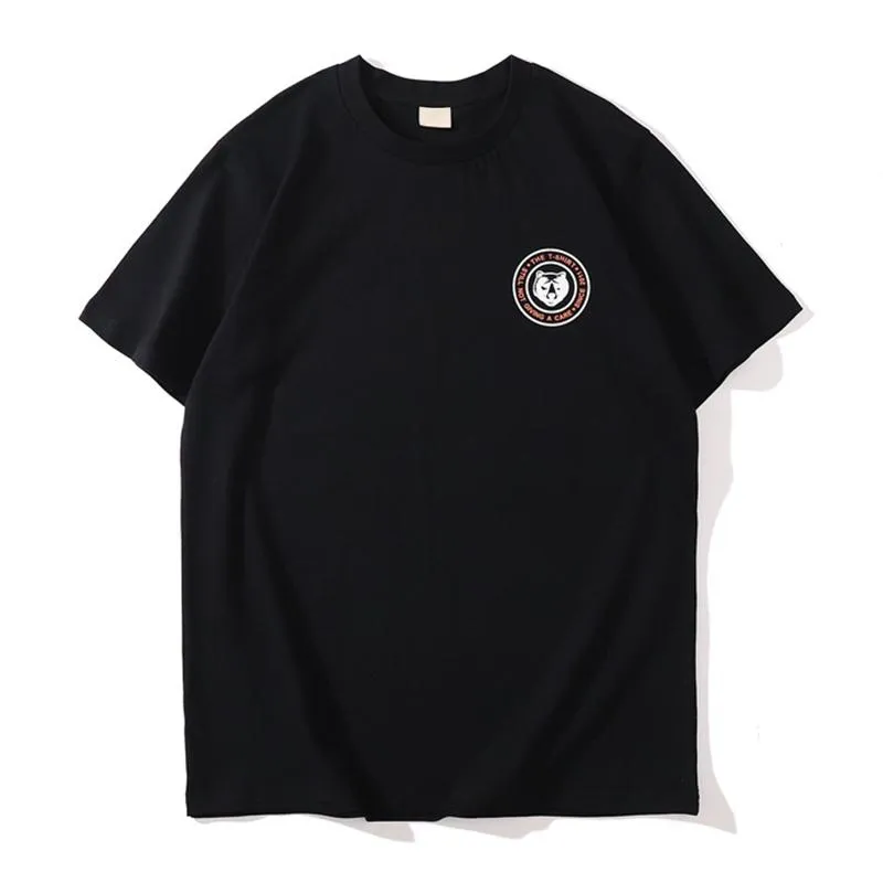 T-shirt en coton à manches courtes et imprimé rétro