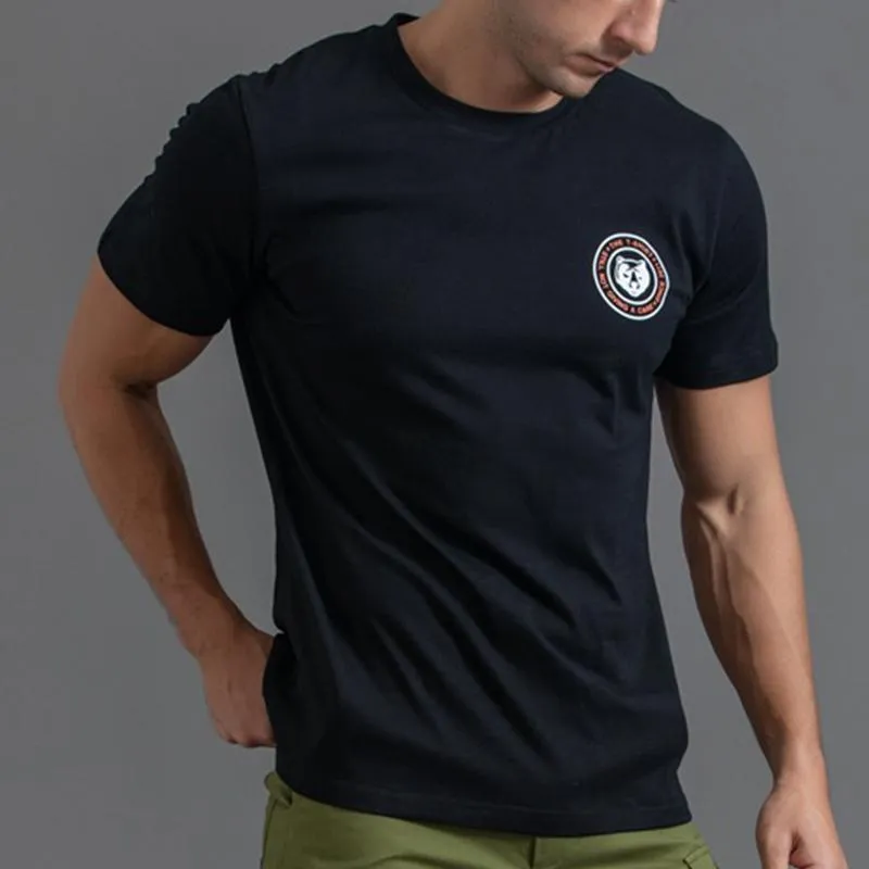 T-shirt en coton à manches courtes et imprimé rétro