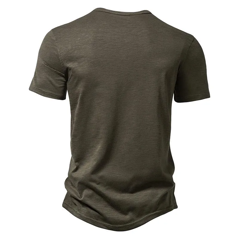 T-shirt à manches courtes en coton flammé vintage