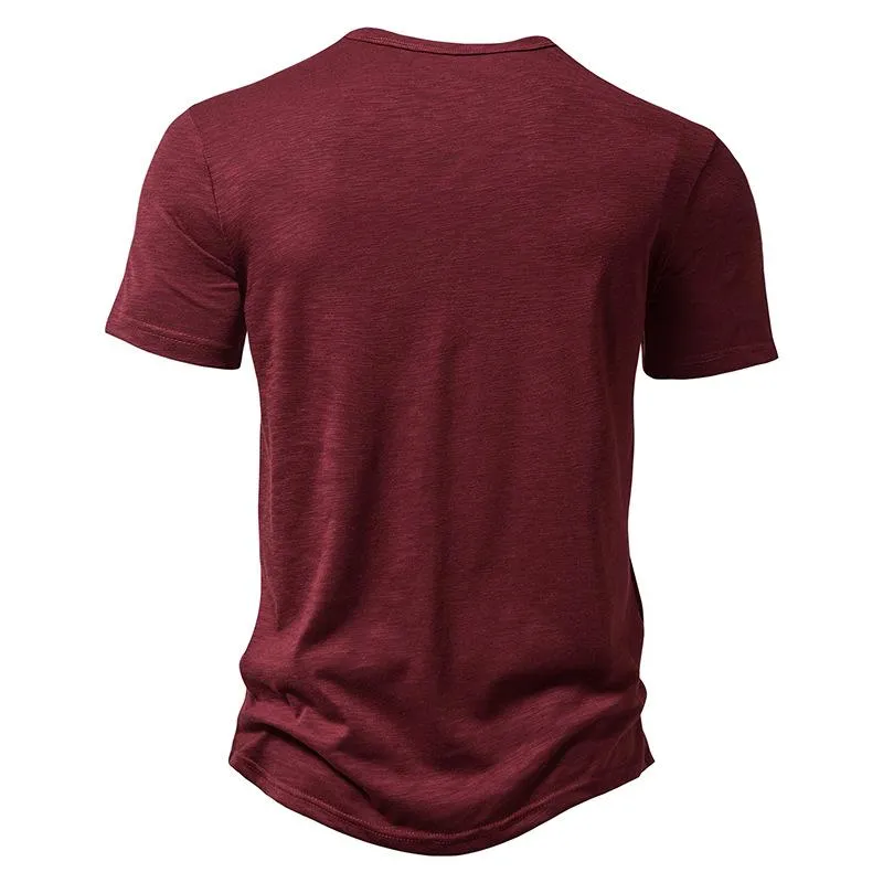 T-shirt à manches courtes en coton flammé vintage