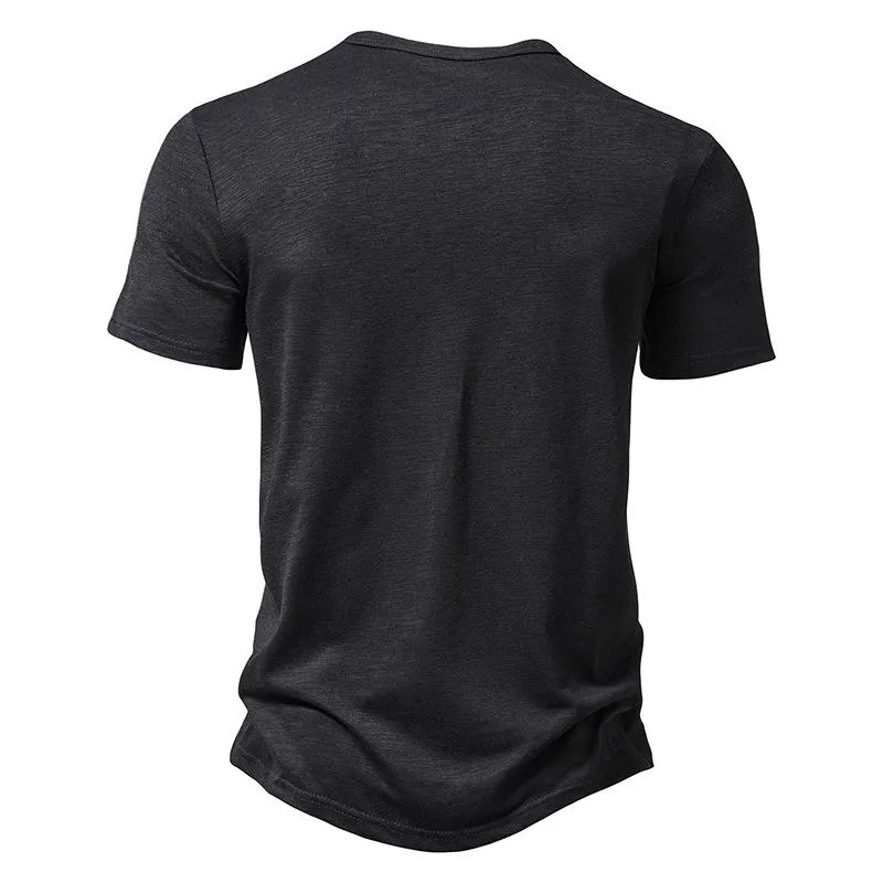 T-shirt à manches courtes en coton flammé vintage