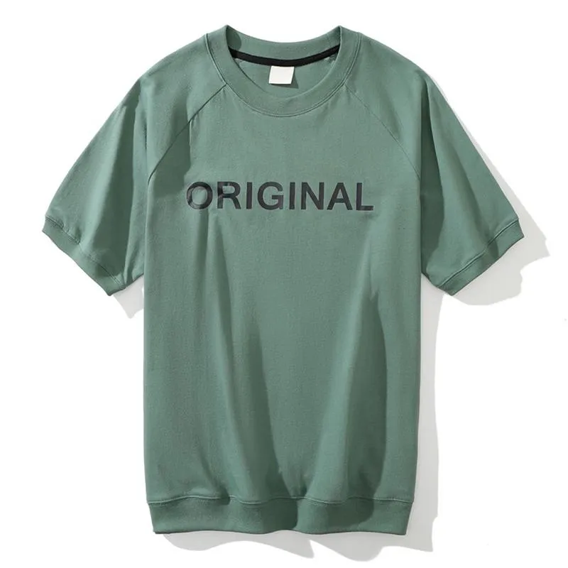 T-shirt à manches raglan avec imprimé lettre vintage