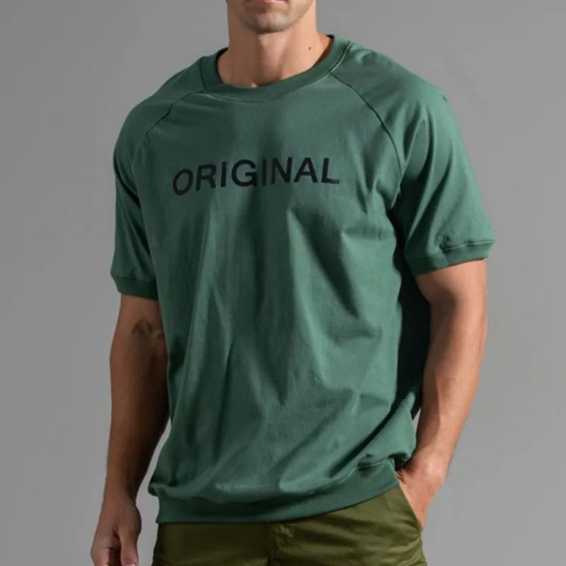 T-shirt à manches raglan avec imprimé lettre vintage