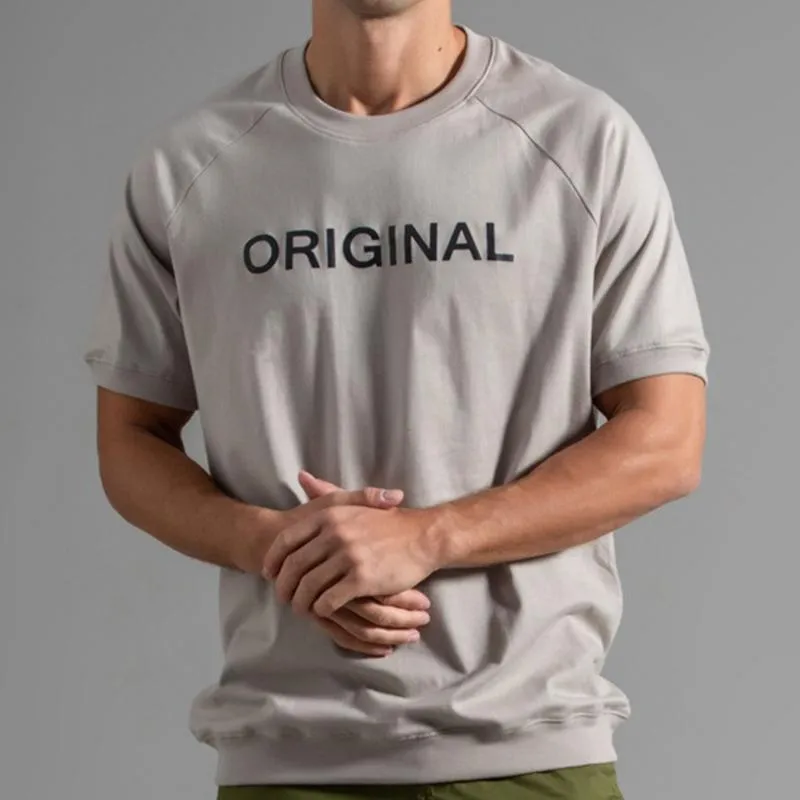 T-shirt à manches raglan avec imprimé lettre vintage