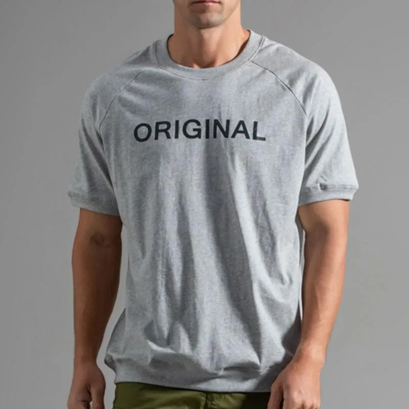 T-shirt à manches raglan avec imprimé lettre vintage