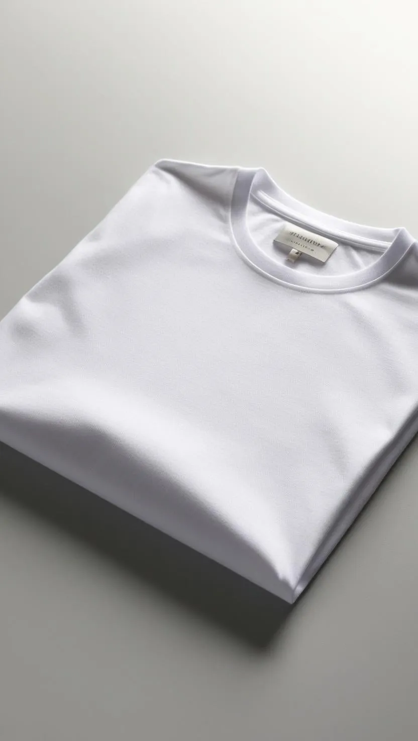 T-Shirt Plain Round Neck - White - RNTS-101