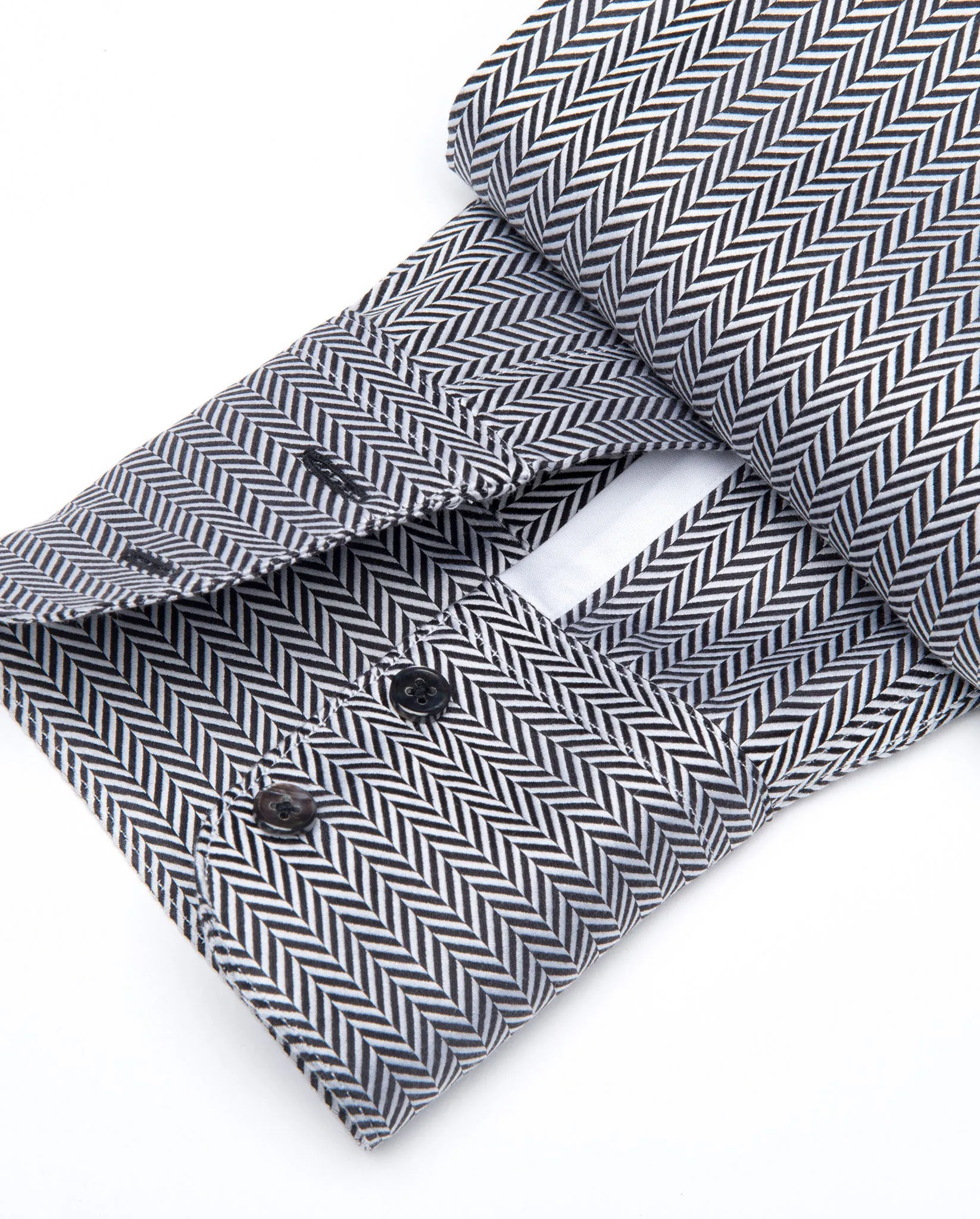 Tailored - Black and White Herringbone