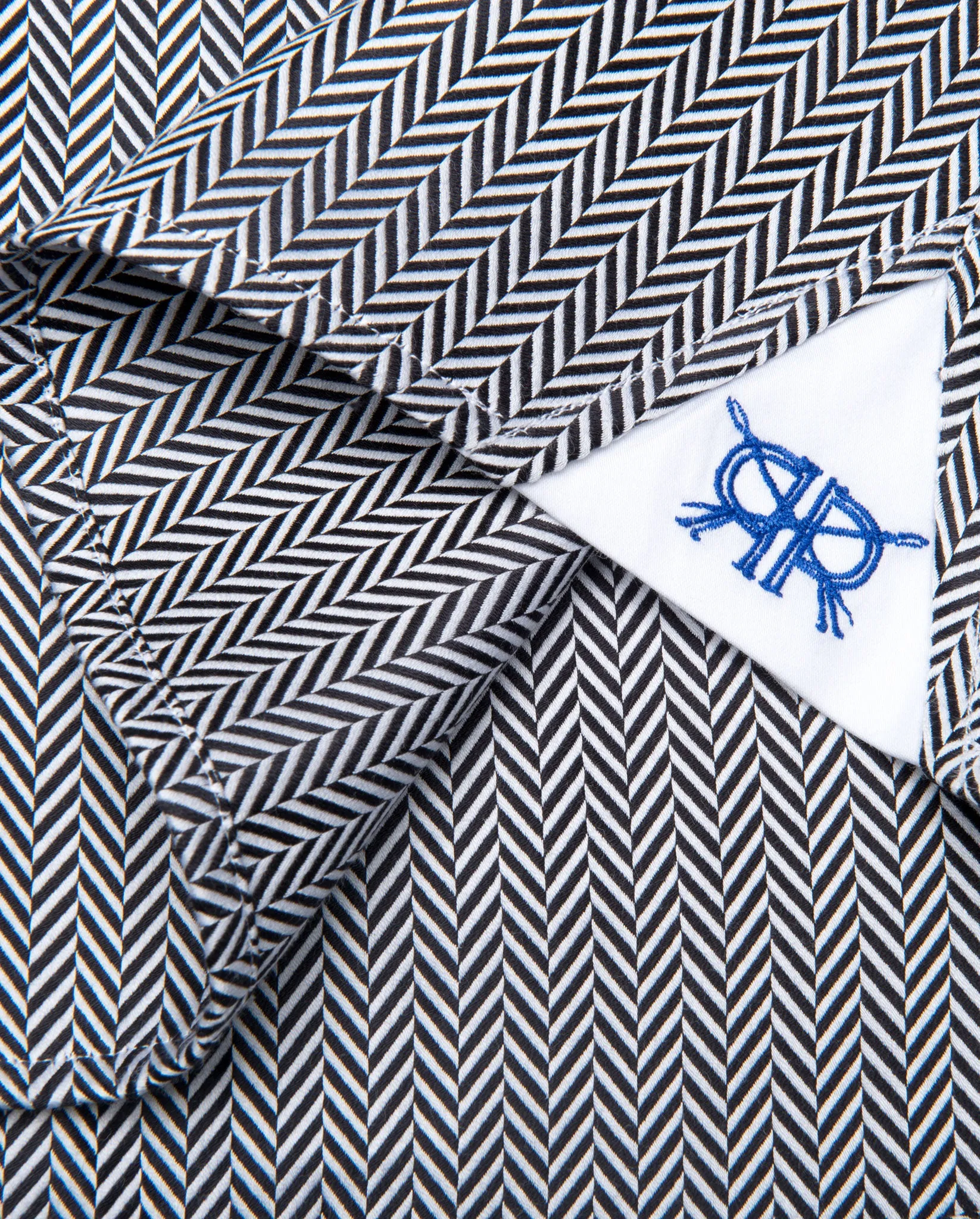 Tailored - Black and White Herringbone
