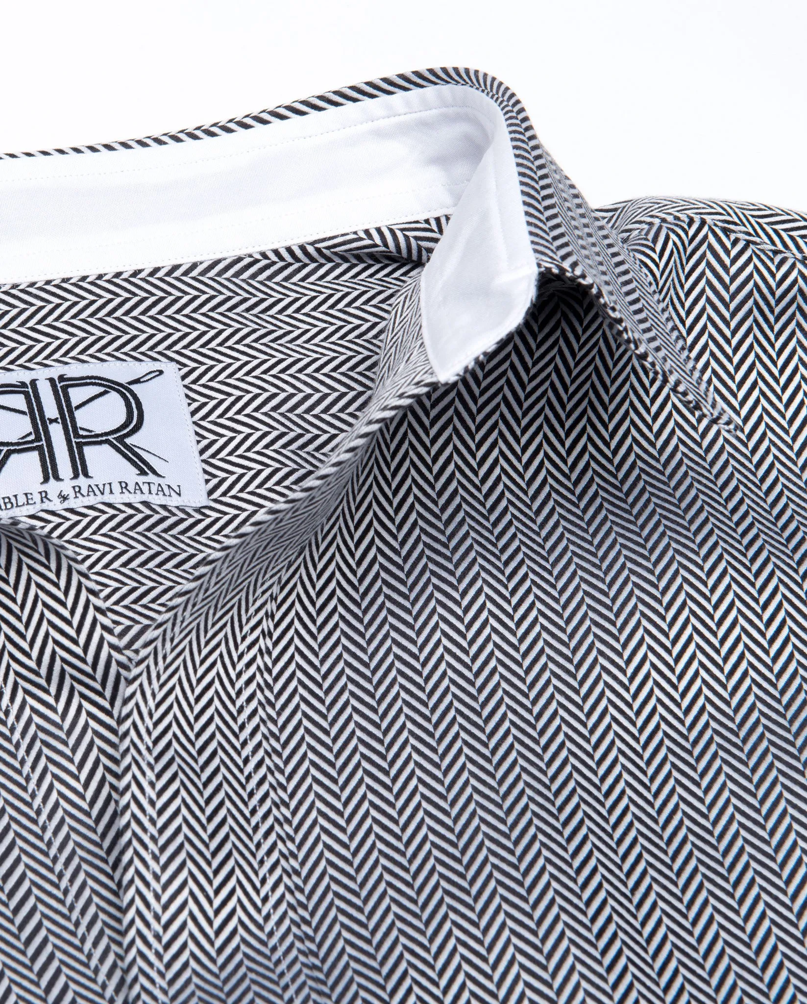 Tailored - Black and White Herringbone