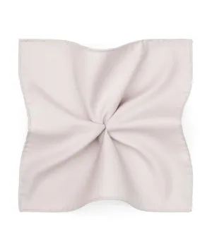 Tailored Handmade Cream in worsted Wool Pocket Square