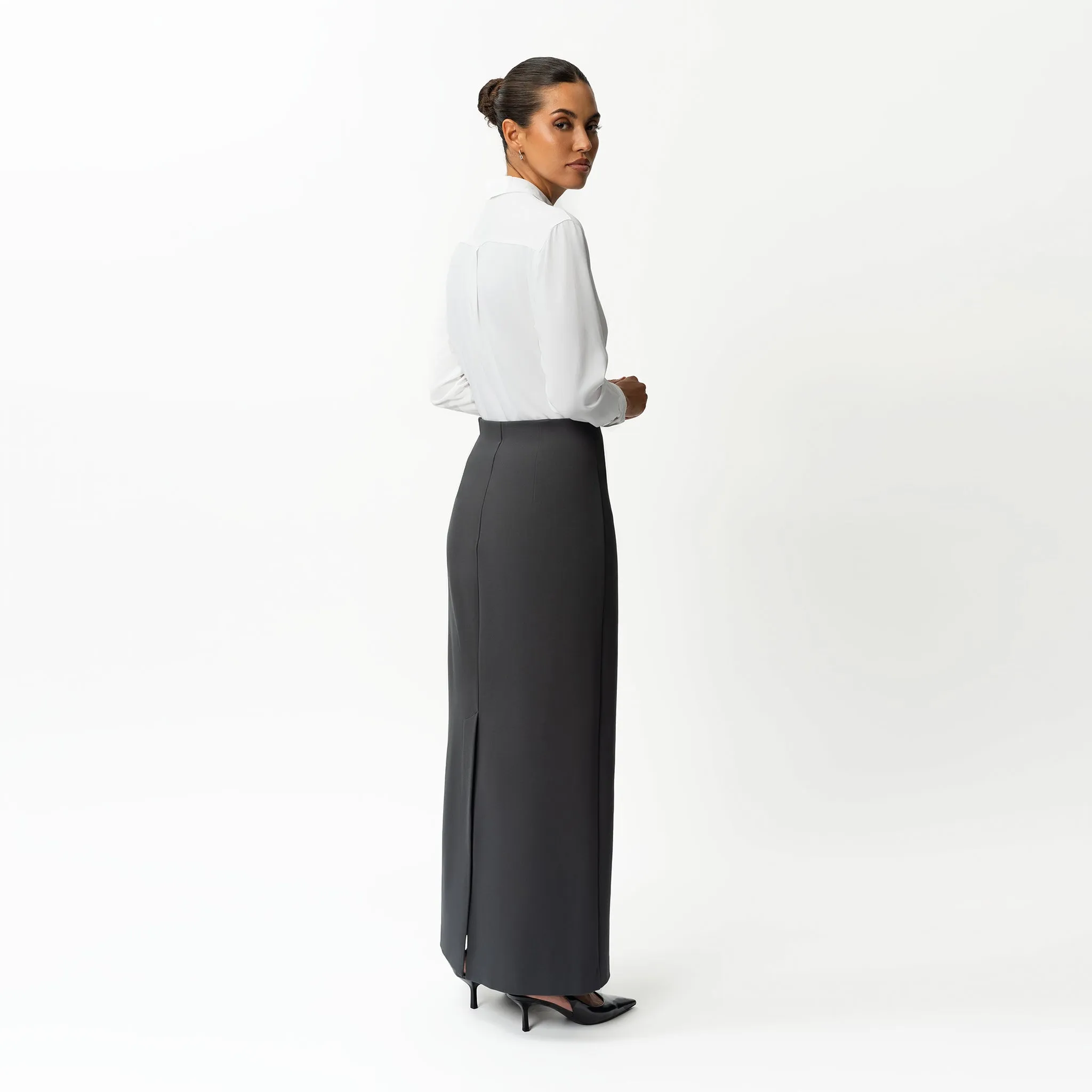 Tailored Ponte Maxi Skirt