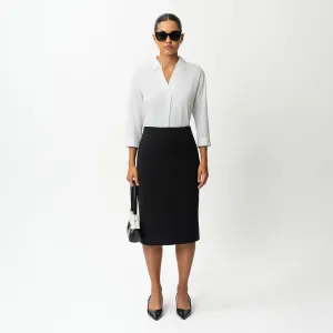 Tailored Ponte Midi Skirt