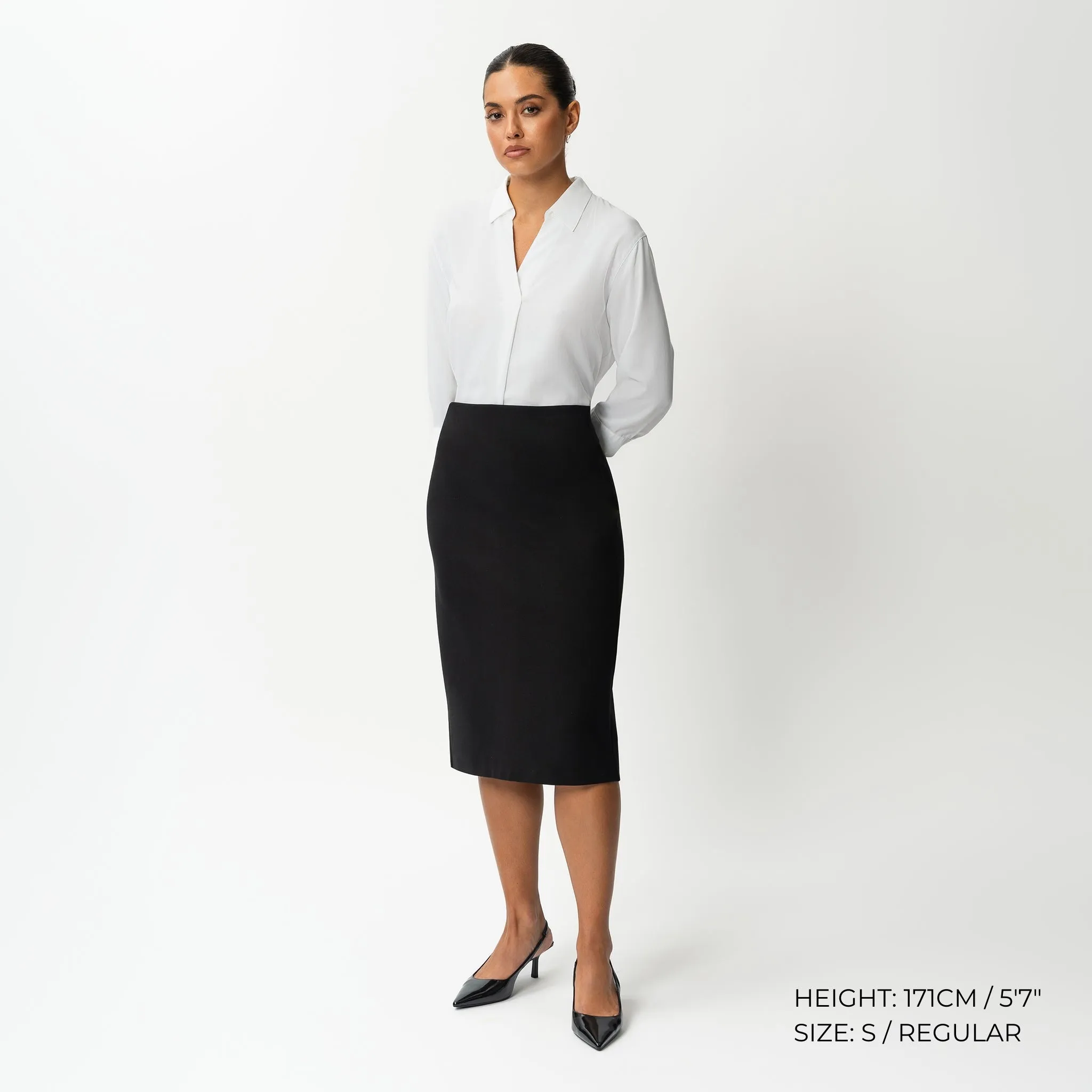 Tailored Ponte Midi Skirt