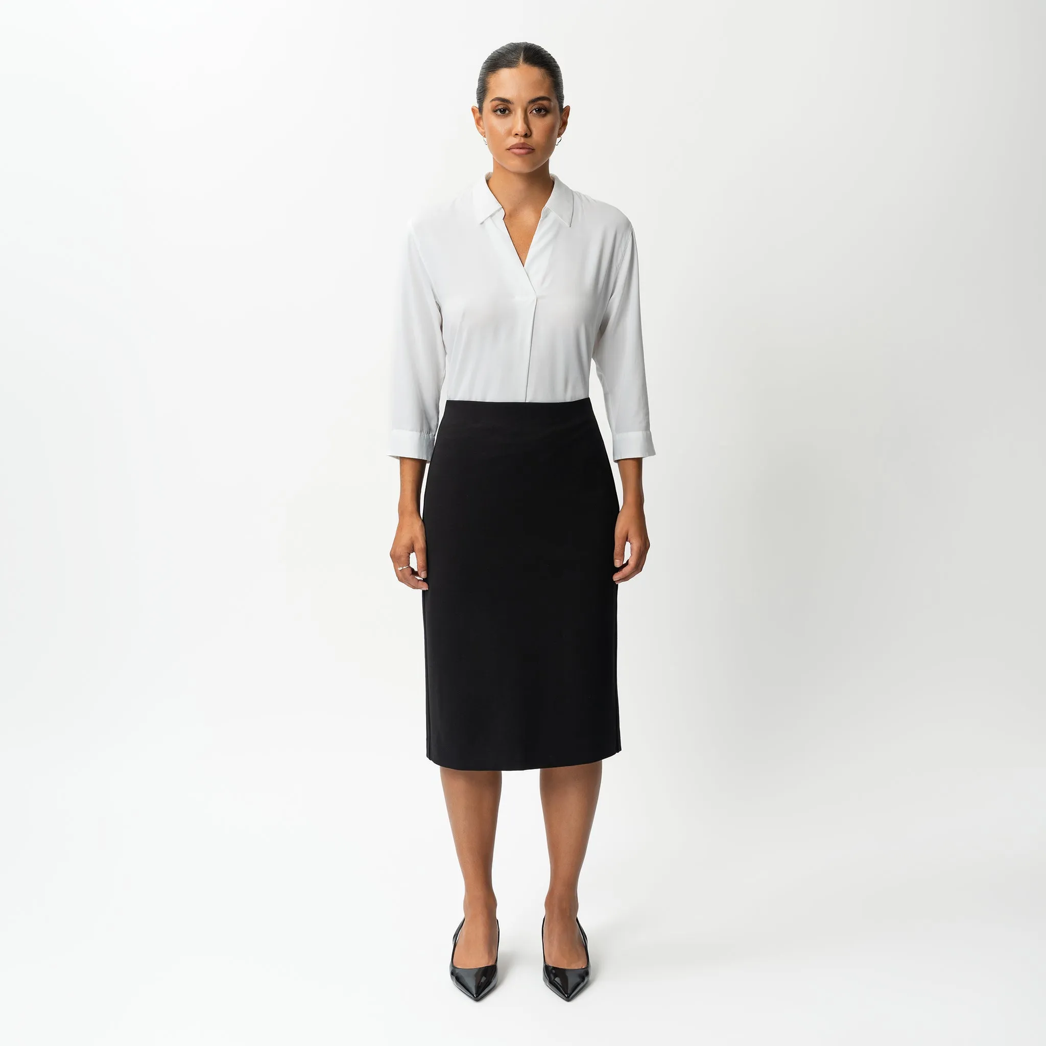Tailored Ponte Midi Skirt