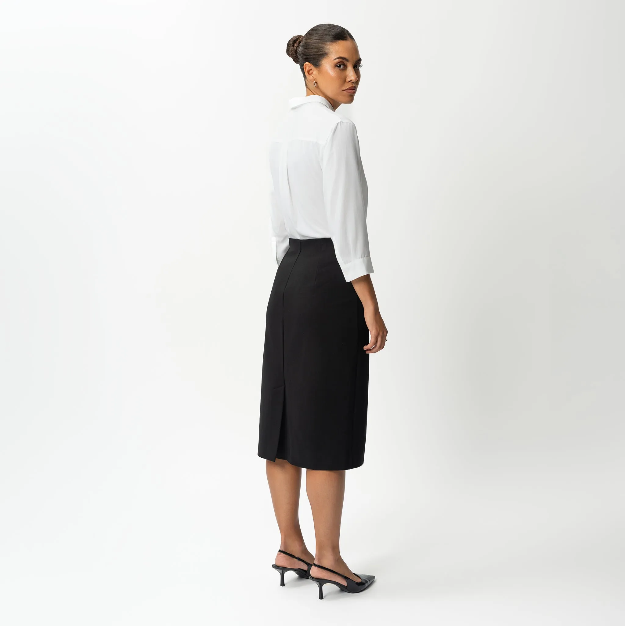 Tailored Ponte Midi Skirt