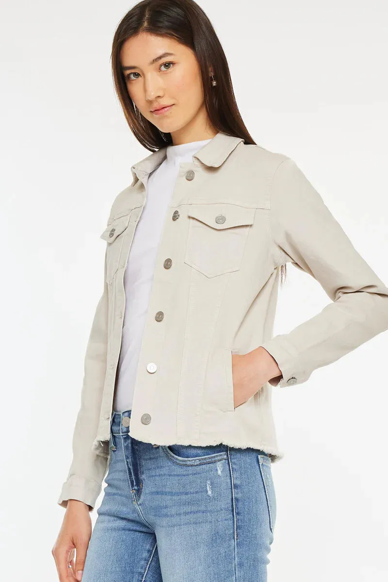 Taupe Jean Jacket