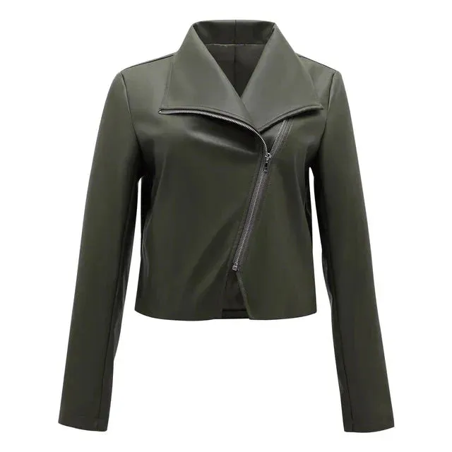 Teodora - elegant olive green women's coat