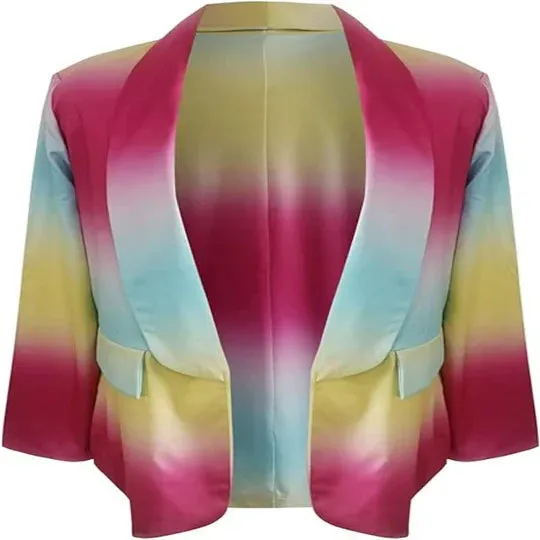 Thanea | women's long sleeve tie dye blazer