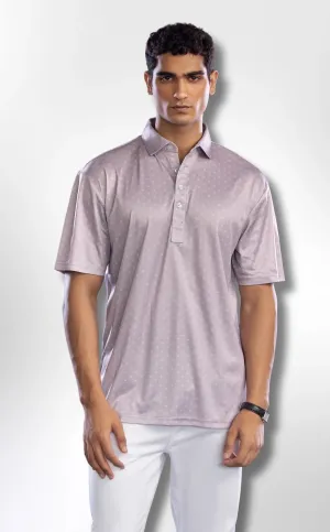 The Dressy Polo Semi-Spread Collar Browned Gray