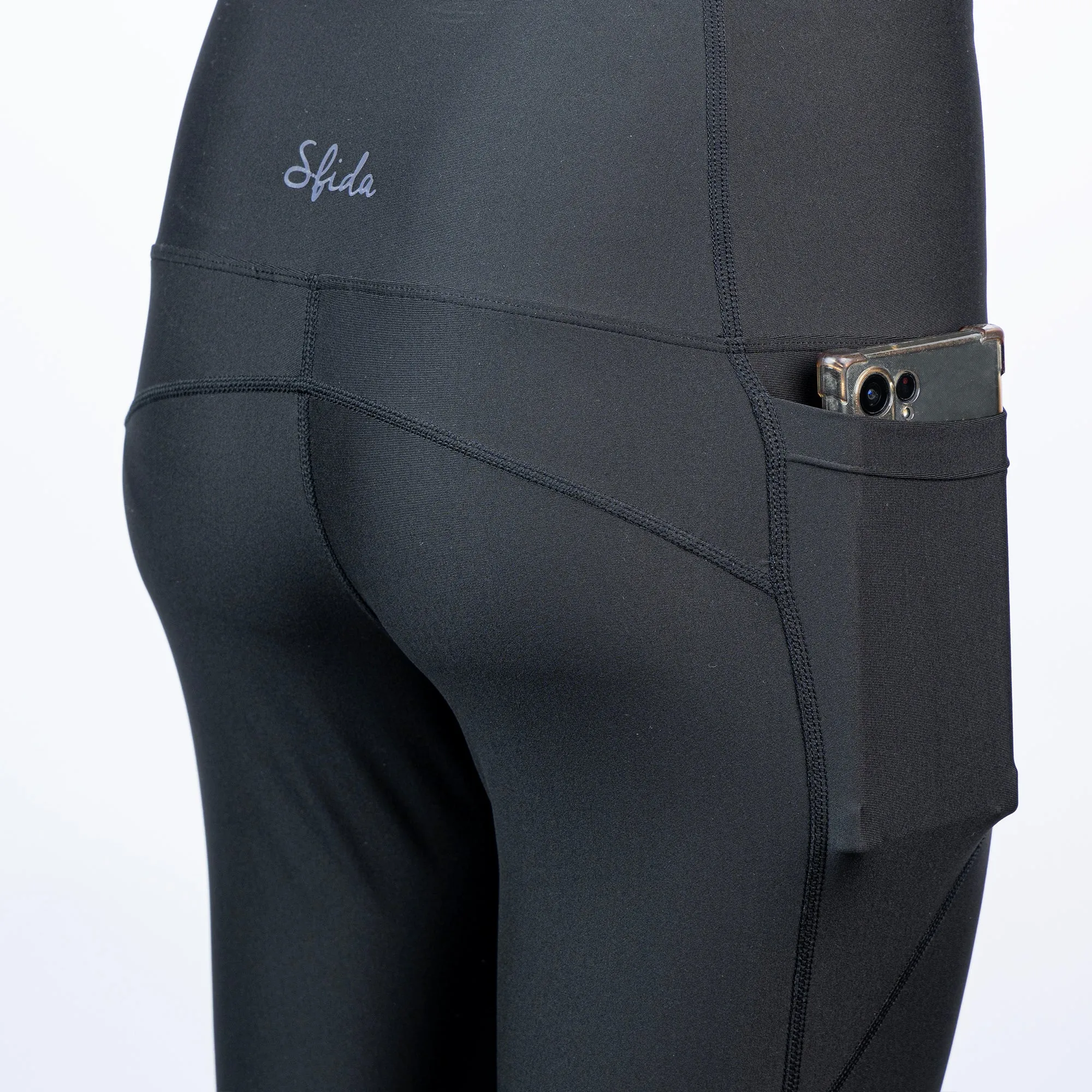 The Go - Ladies Black Phone Pocket Leggings