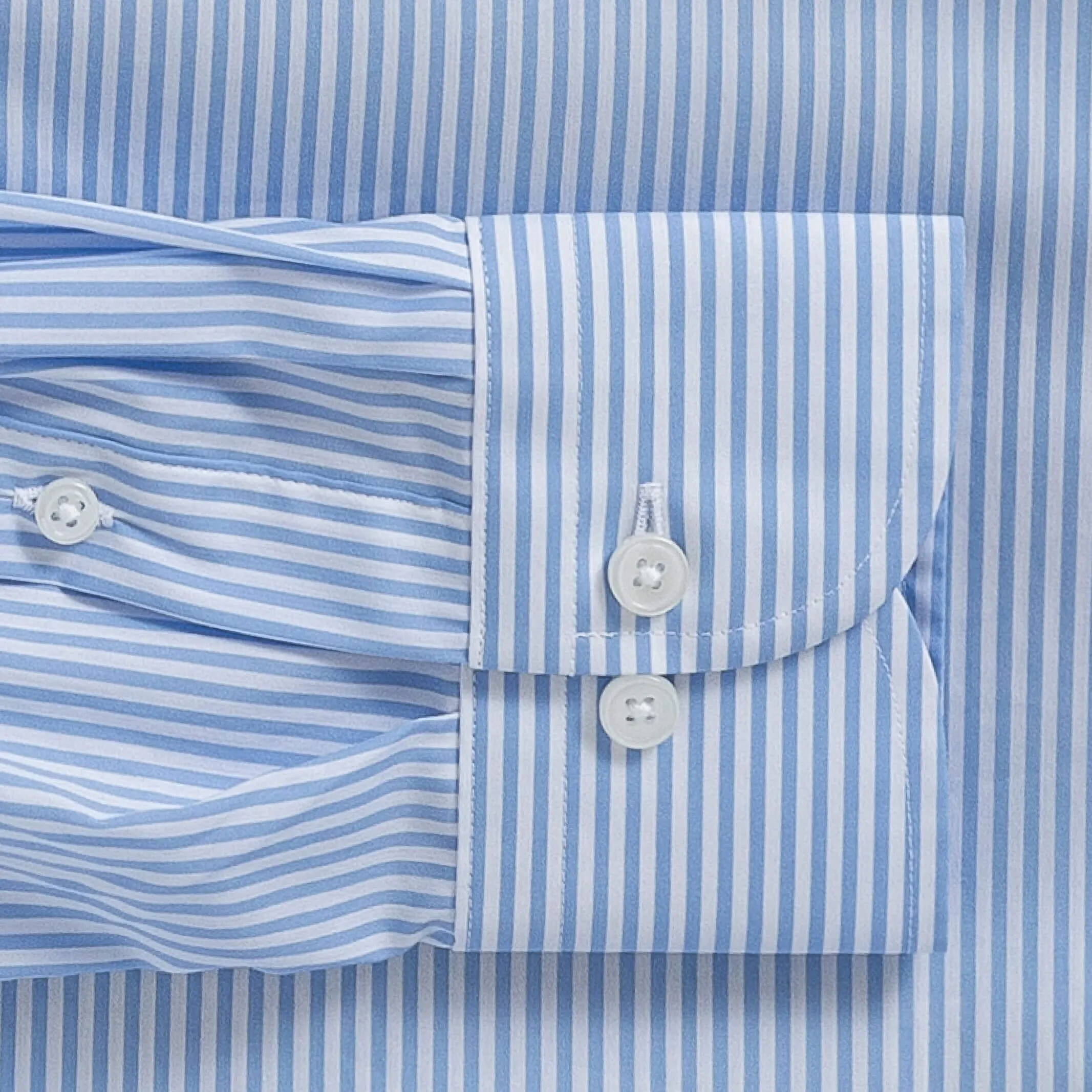 The Light Blue Broughton Stretch Poplin Stripe Dress Shirt