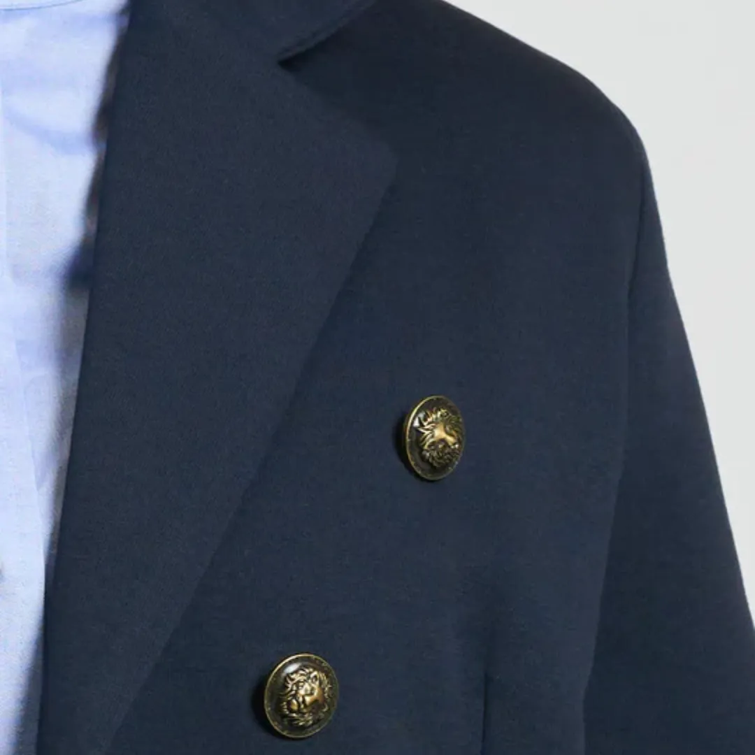 The Louise Long Line Coat / French Navy