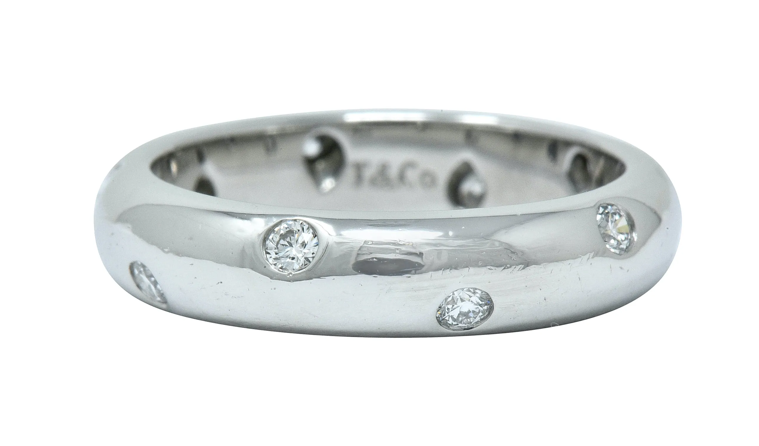 Tiffany & Co. Diamond Platinum Etoile Band Ring