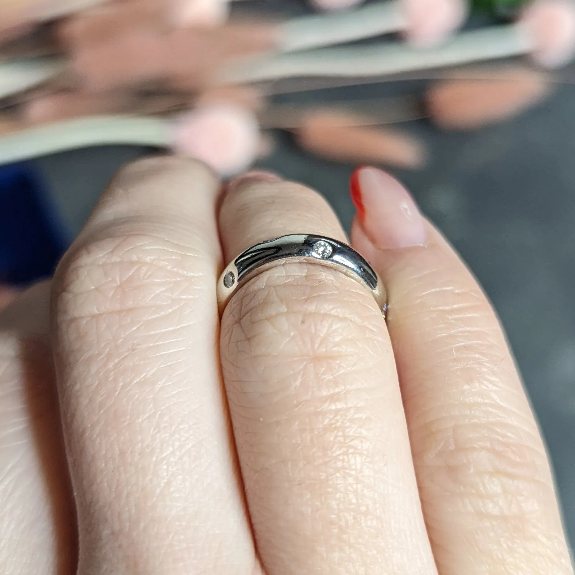 Tiffany & Co. Diamond Platinum Etoile Band Ring