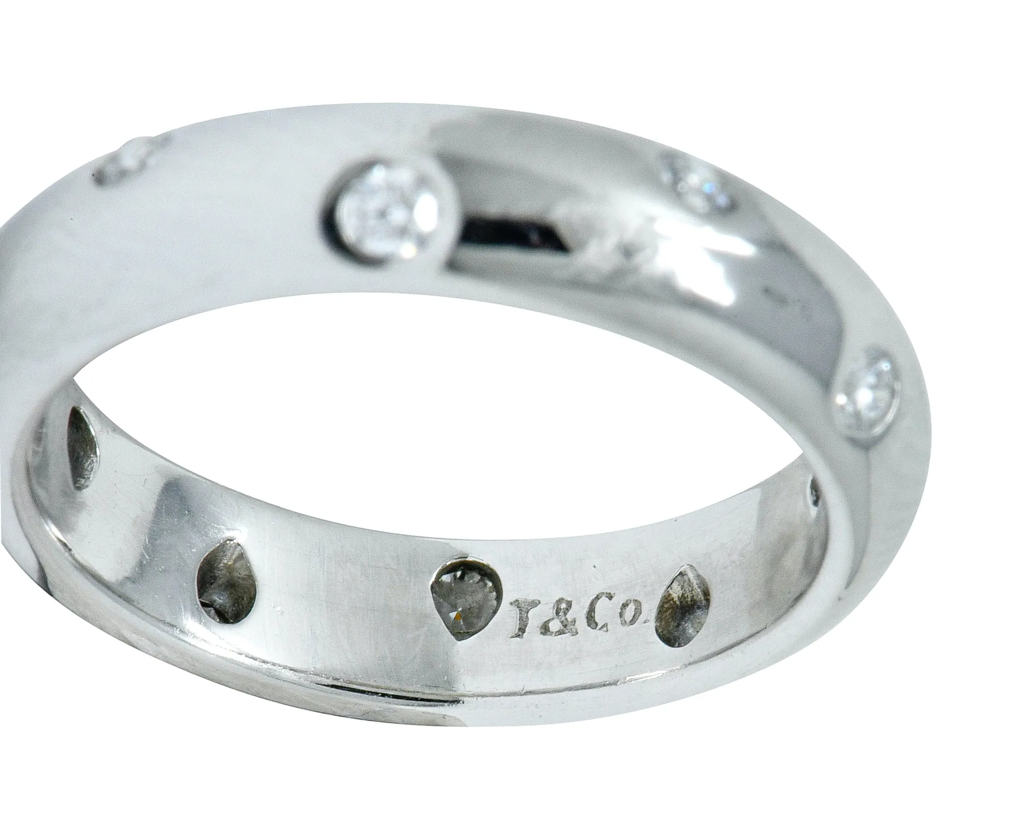 Tiffany & Co. Diamond Platinum Etoile Band Ring