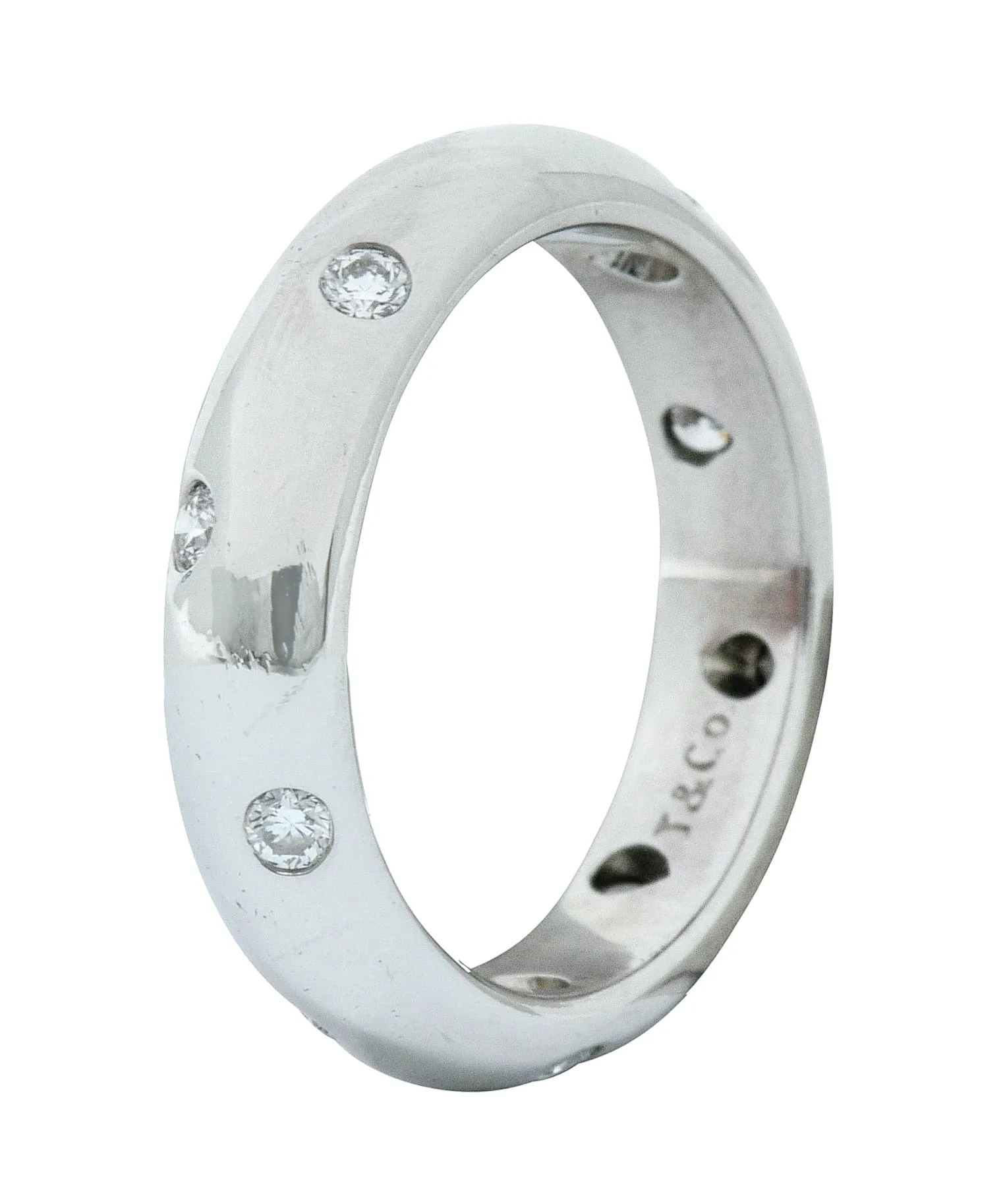 Tiffany & Co. Diamond Platinum Etoile Band Ring