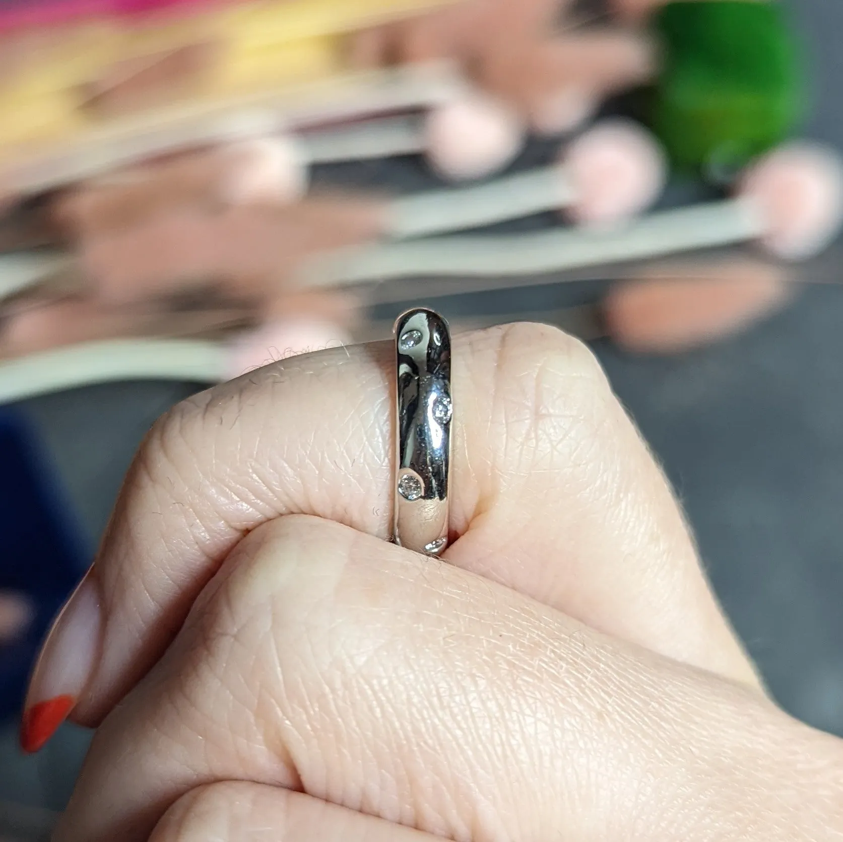 Tiffany & Co. Diamond Platinum Etoile Band Ring