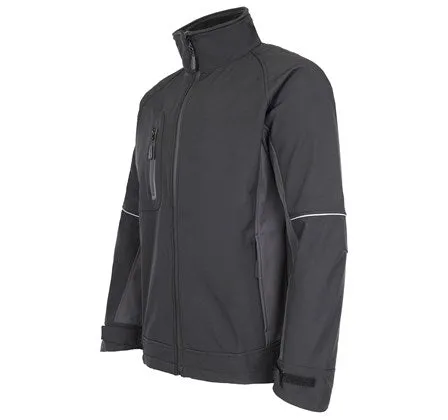 Tuff Stuff Mens Stanton Water Resistant Softshell Work Jacket-BLACK