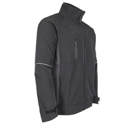 Tuff Stuff Mens Stanton Water Resistant Softshell Work Jacket-BLACK