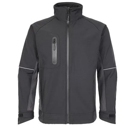 Tuff Stuff Mens Stanton Water Resistant Softshell Work Jacket-BLACK