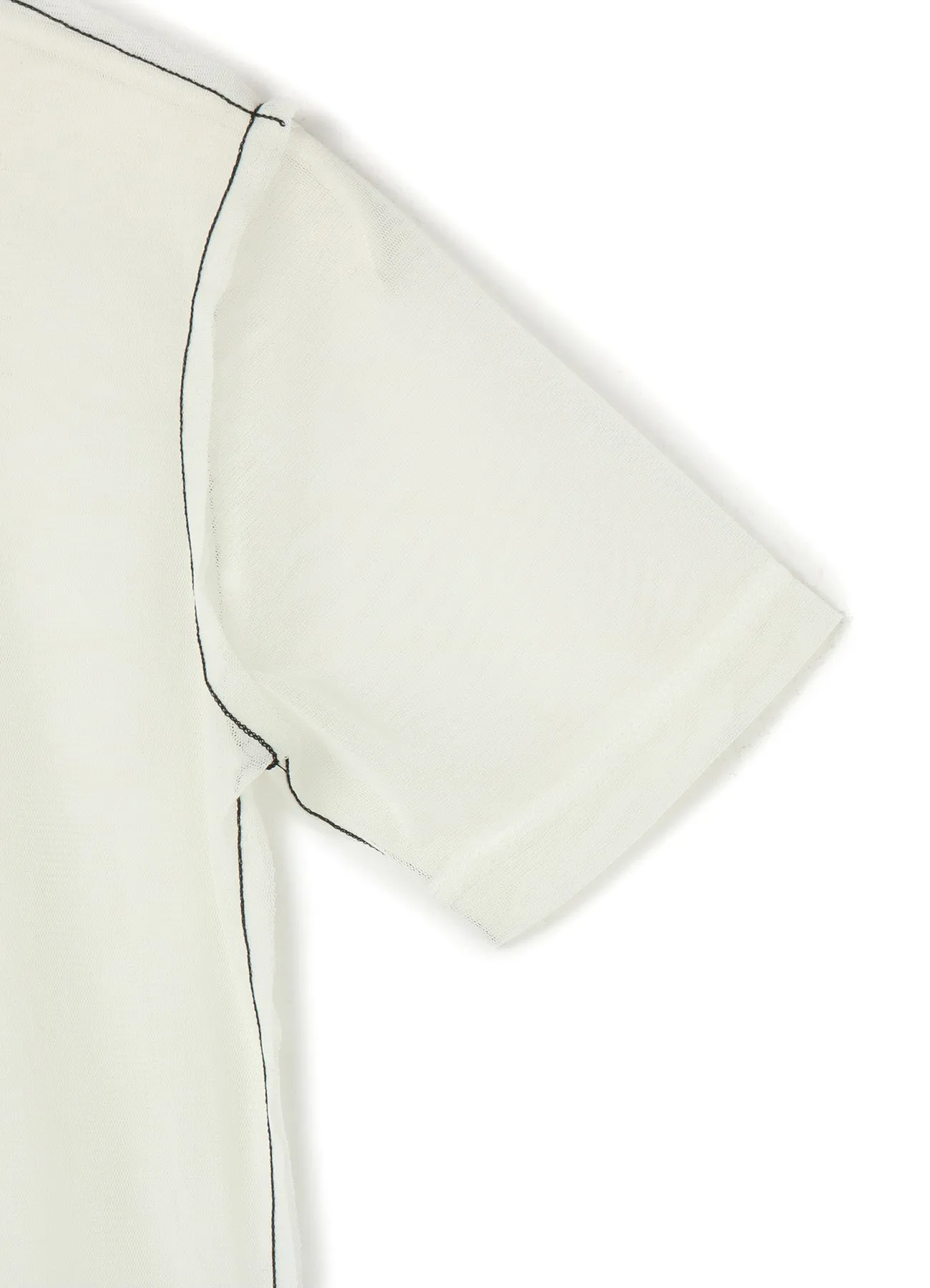 TULLE CHAIN STITCH SHORT SLEEVE T