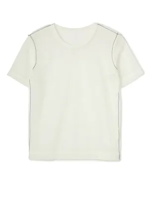 TULLE CHAIN STITCH SHORT SLEEVE T