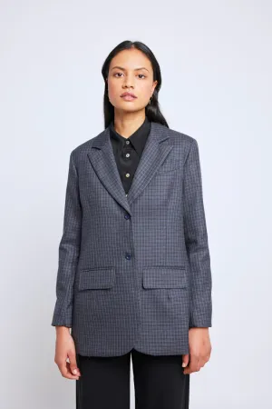 Twenty Seven Names Open Minded Blazer - Charcoal Plaid