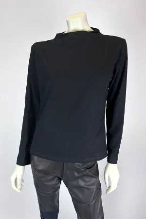 Tzusk Basic Black High Neck Bamboo Top
