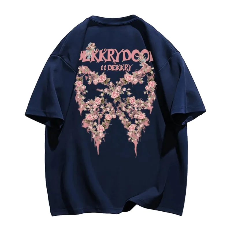 Urban Flower Butterfly Graphic T-Shirt