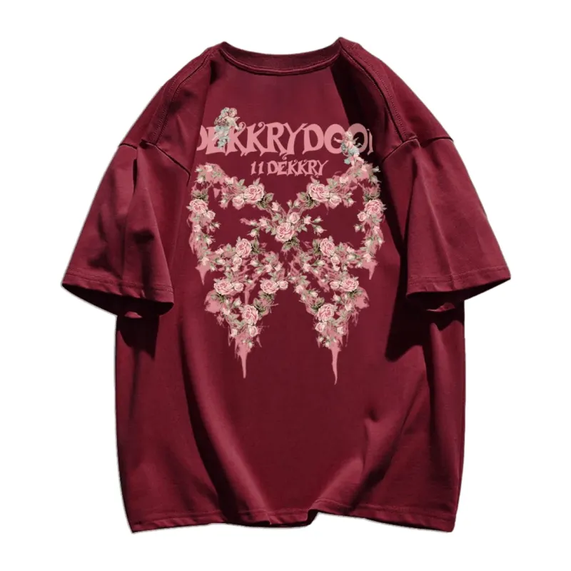 Urban Flower Butterfly Graphic T-Shirt