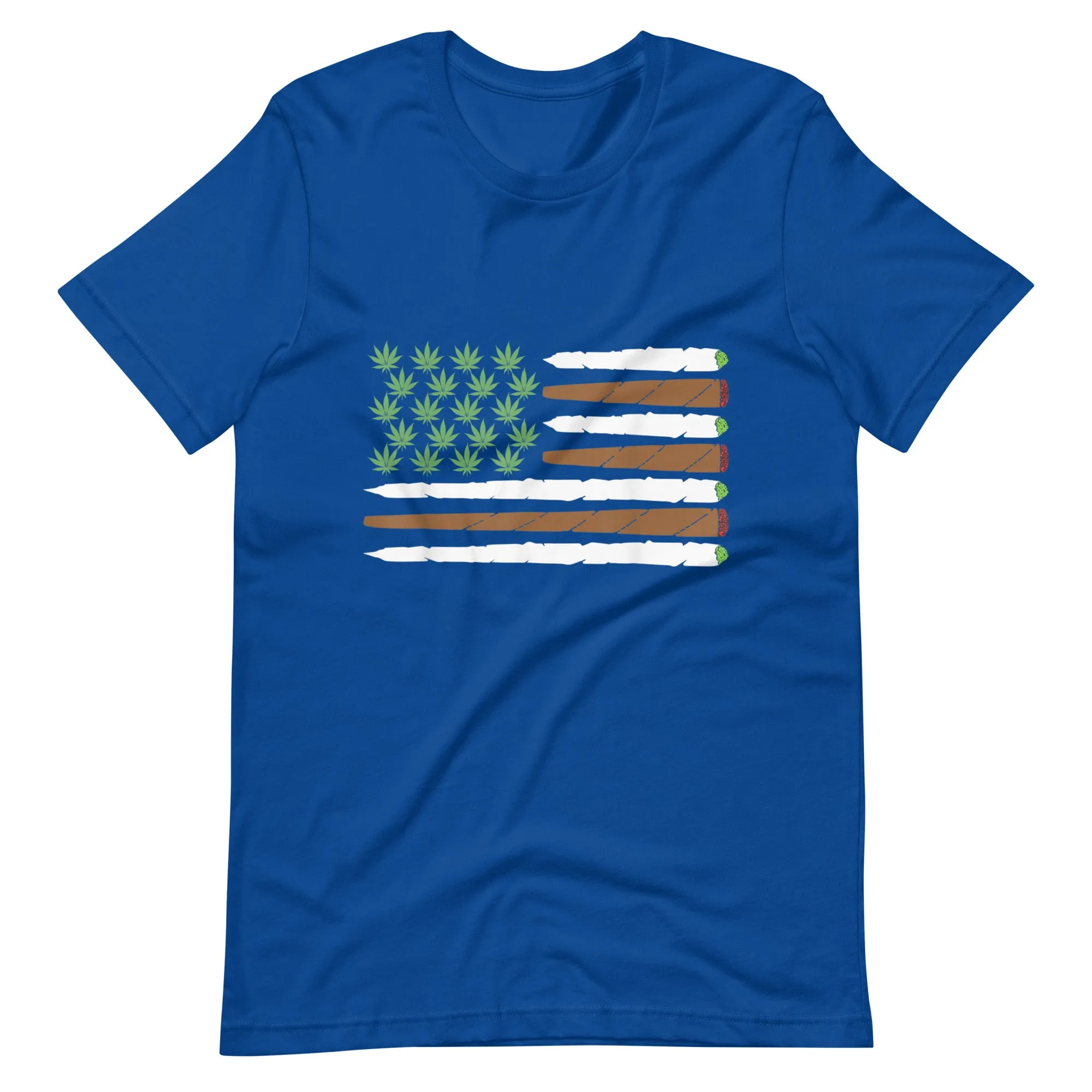USA-Flag-Weed-Leaf--Fourth-of-July-American-Flag-Unisex t-shirt